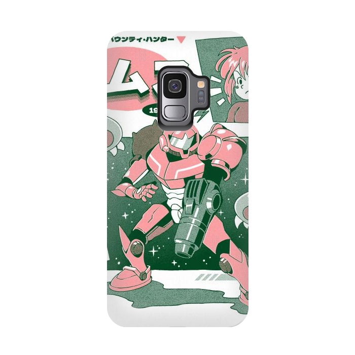Galaxy S9 StrongFit Bounty Hunter From Space - White by Ilustrata