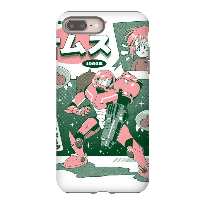 iPhone 8 plus StrongFit Bounty Hunter From Space - White by Ilustrata