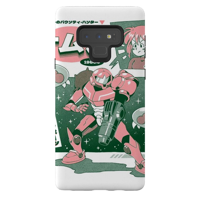 Galaxy Note 9 StrongFit Bounty Hunter From Space - White by Ilustrata