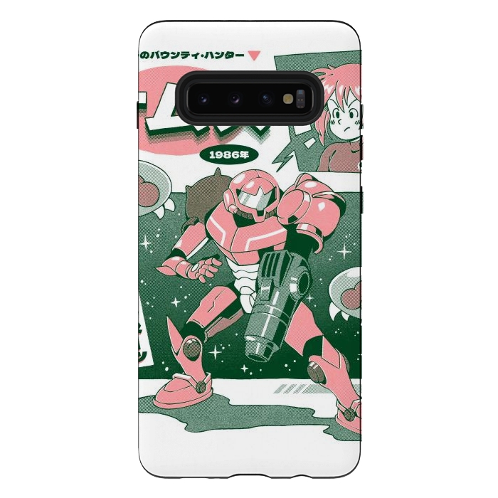 Galaxy S10 plus StrongFit Bounty Hunter From Space - White by Ilustrata