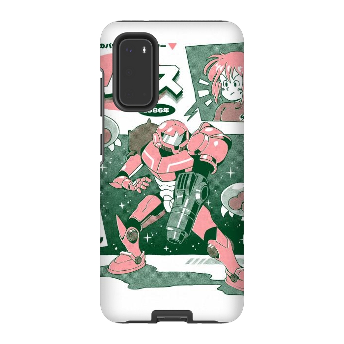 Galaxy S20 StrongFit Bounty Hunter From Space - White by Ilustrata