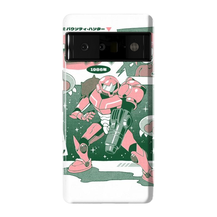 Pixel 6 Pro StrongFit Bounty Hunter From Space - White by Ilustrata
