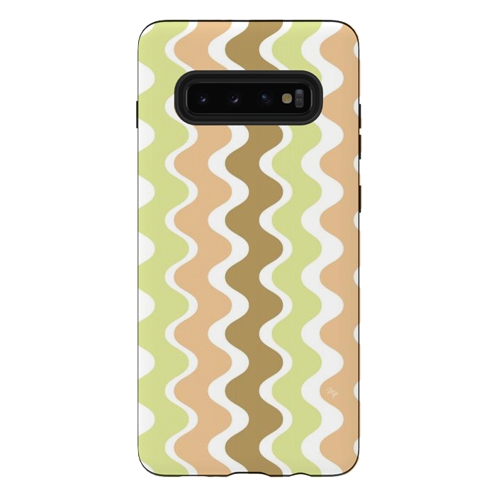 Galaxy S10 plus StrongFit Retro Waves by Martina