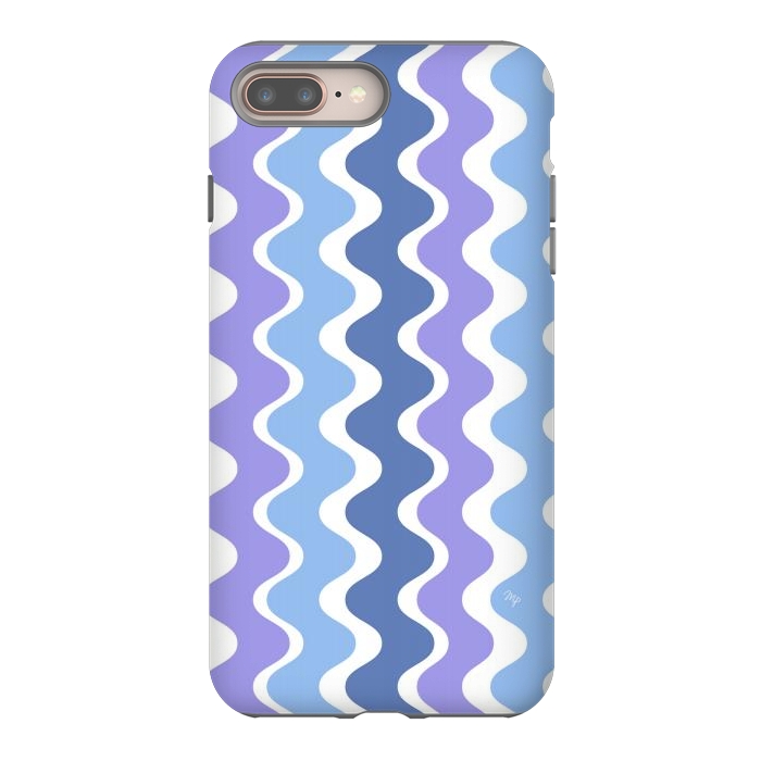 iPhone 7 plus StrongFit Retro purple waves by Martina