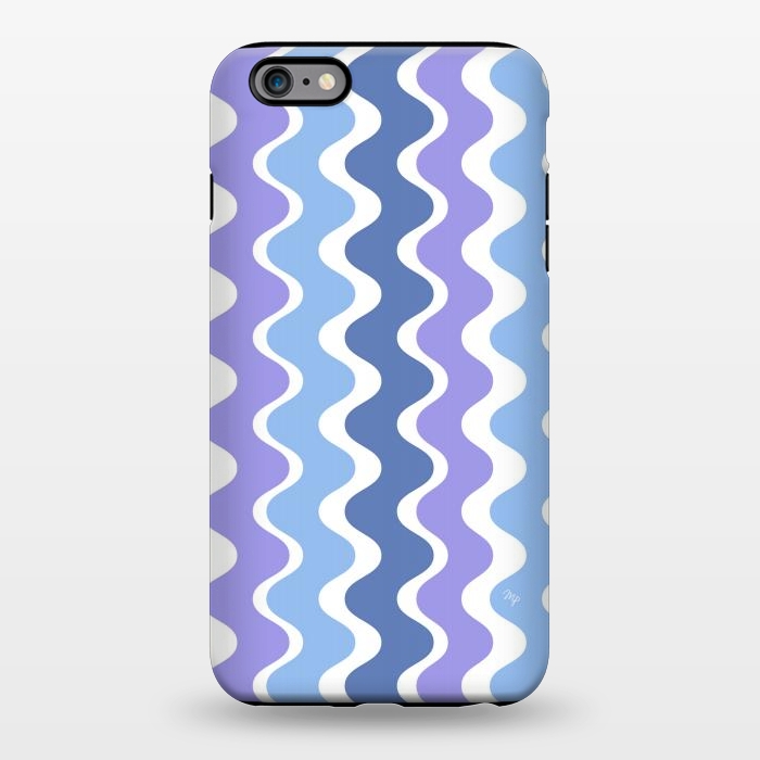 iPhone 6/6s plus StrongFit Retro purple waves by Martina