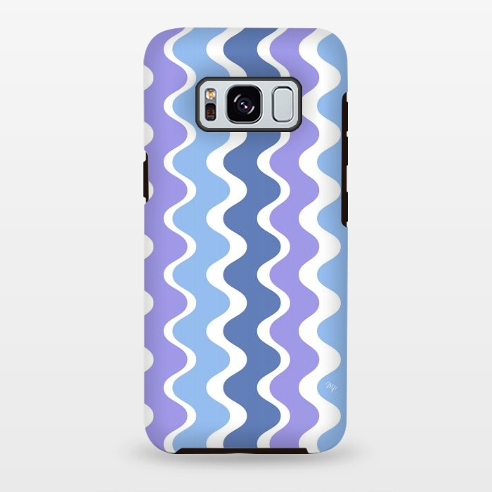 Galaxy S8 plus StrongFit Retro purple waves by Martina