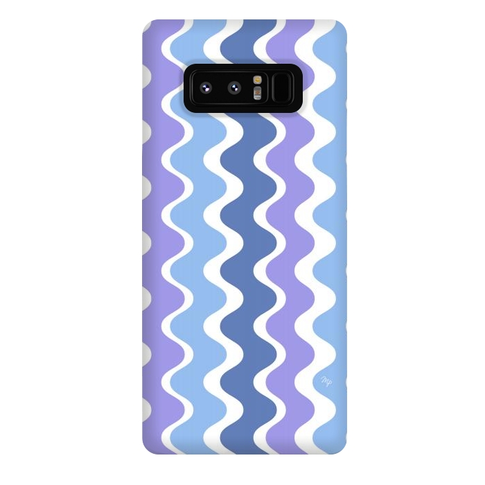 Galaxy Note 8 StrongFit Retro purple waves by Martina