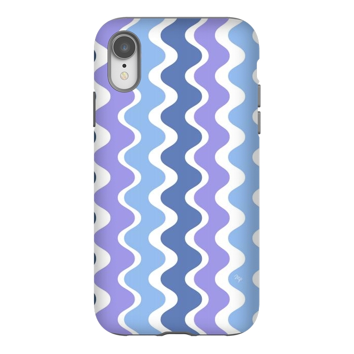 iPhone Xr StrongFit Retro purple waves by Martina