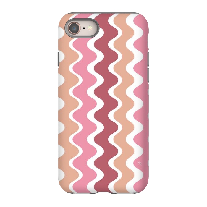 iPhone SE StrongFit Pink Retro Waves by Martina