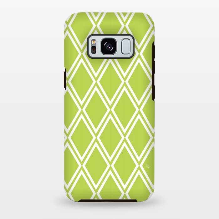 Galaxy S8 plus StrongFit Elegant green Checks by Martina