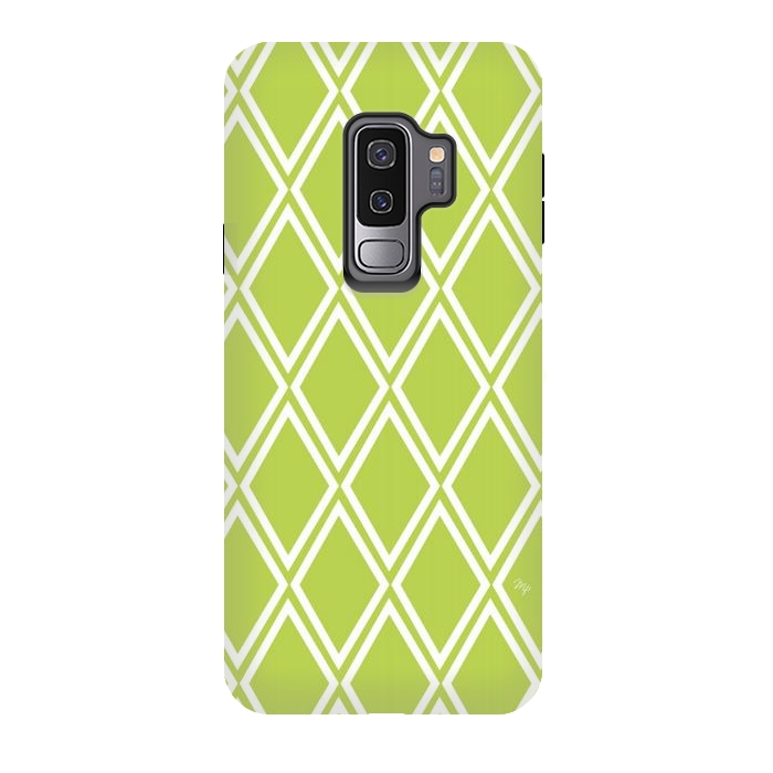 Galaxy S9 plus StrongFit Elegant green Checks by Martina