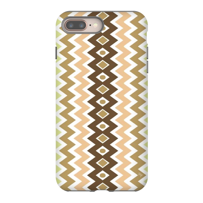 iPhone 7 plus StrongFit Beige Chevron Love by Martina