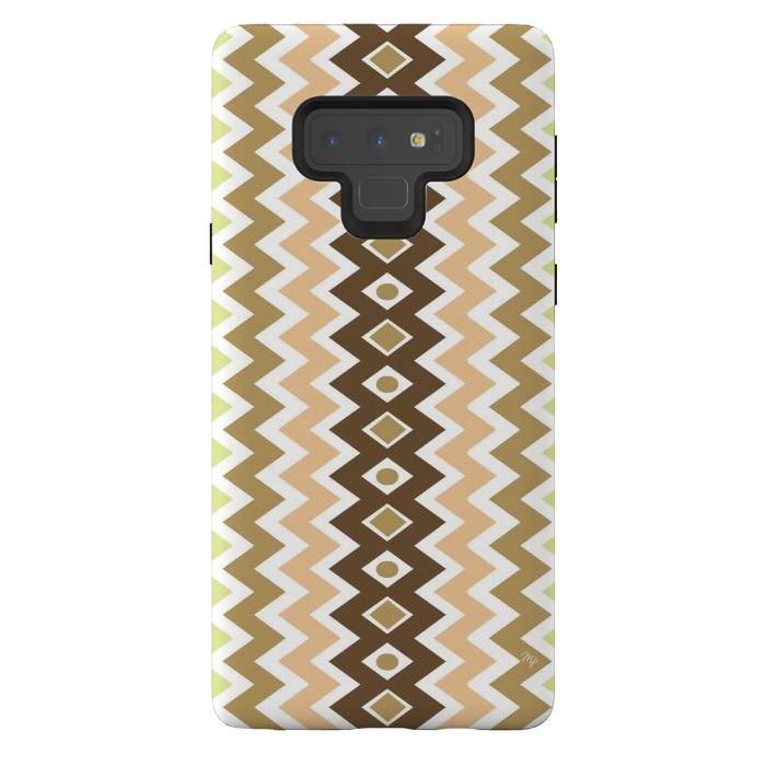 Galaxy Note 9 StrongFit Beige Chevron Love by Martina