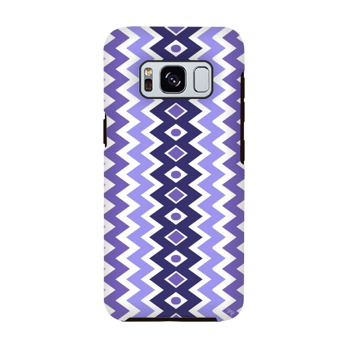 Galaxy S8 StrongFit Purple Chevron by Martina