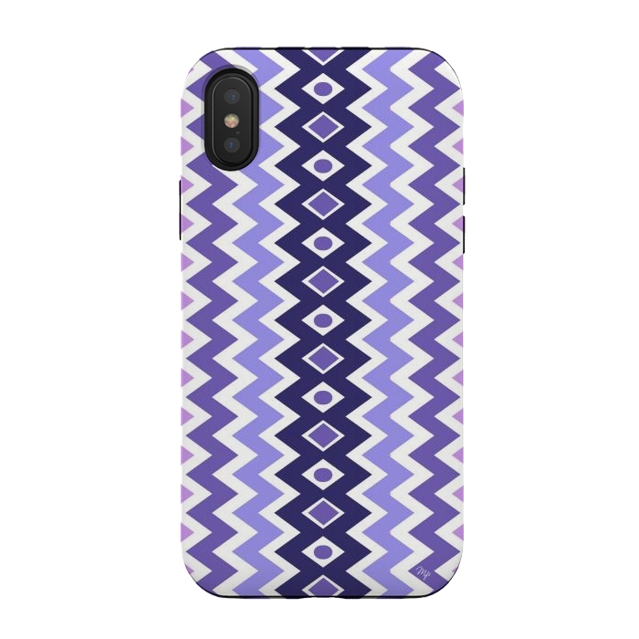iPhone Xs / X StrongFit Purple Chevron by Martina