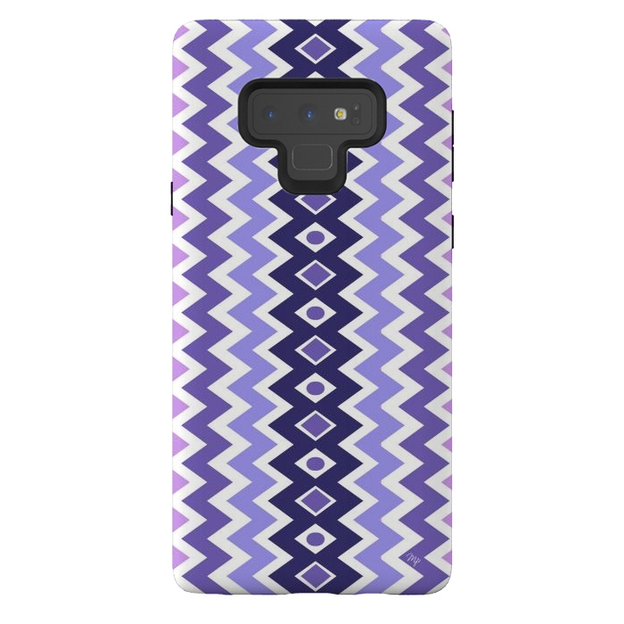 Galaxy Note 9 StrongFit Purple Chevron by Martina