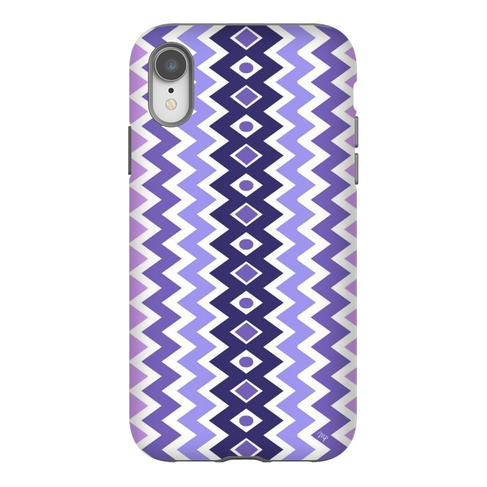iPhone Xr StrongFit Purple Chevron by Martina
