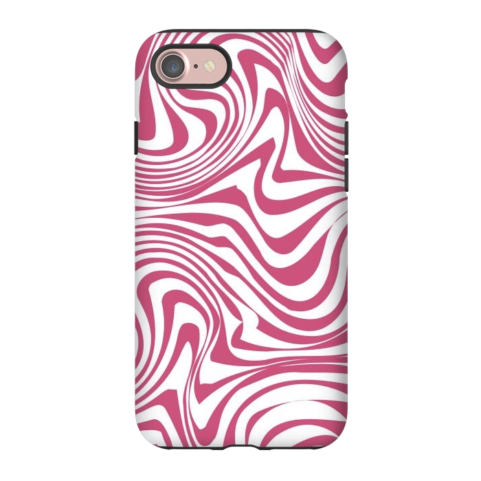 iPhone 7 StrongFit Retro pink waves by Martina