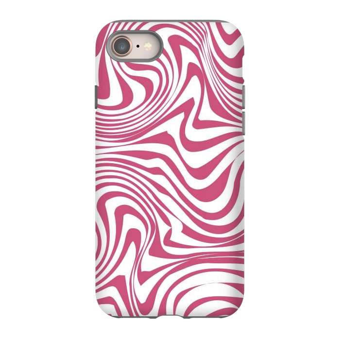 iPhone SE StrongFit Retro pink waves by Martina