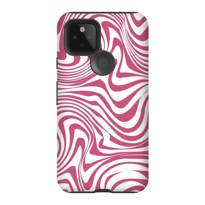 Pixel 5 StrongFit Retro pink waves by Martina