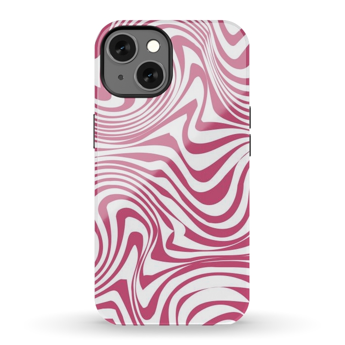 iPhone 13 StrongFit Retro pink waves by Martina