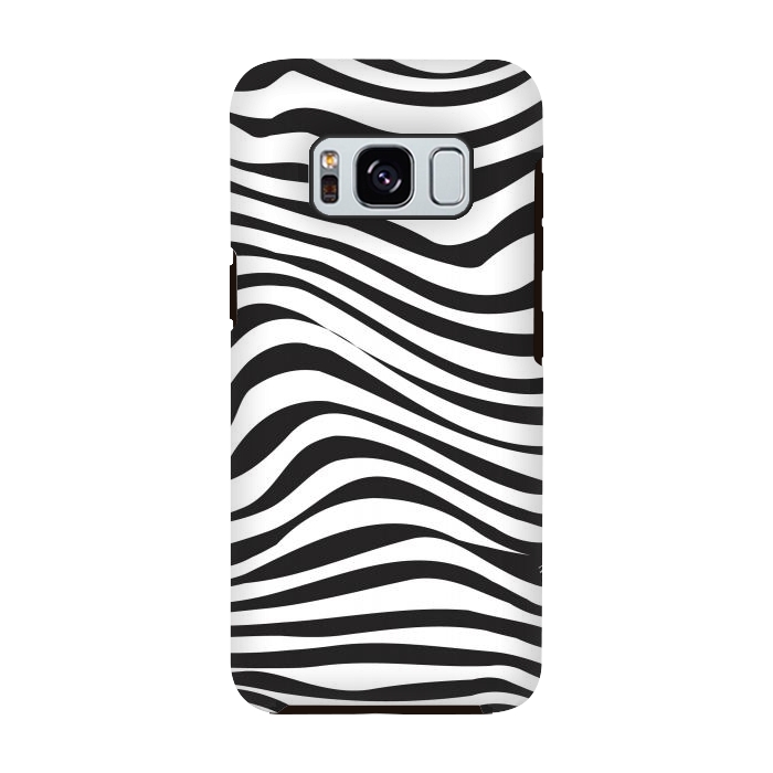 Galaxy S8 StrongFit Modern retro black and white waves by Martina