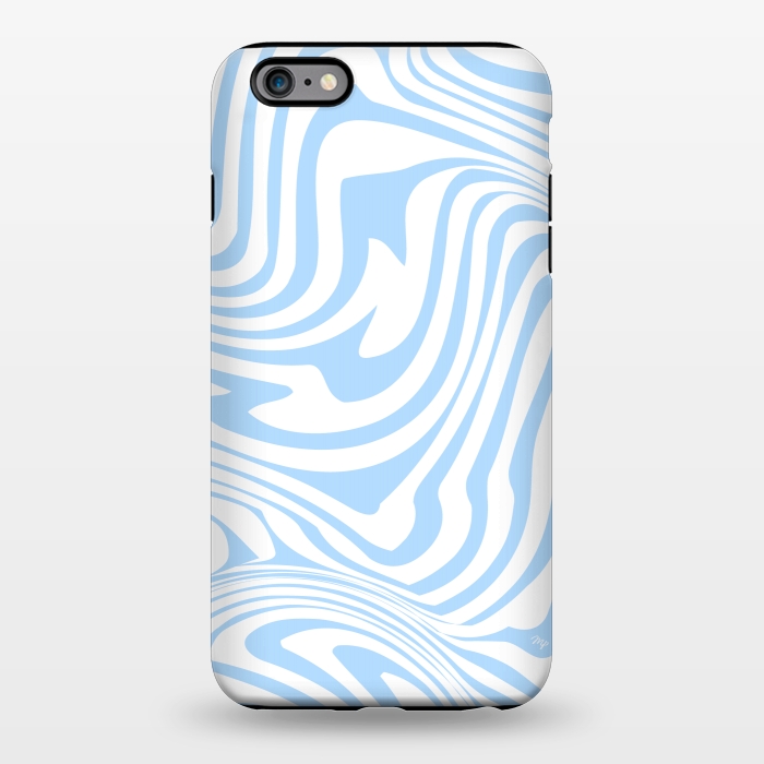iPhone 6/6s plus StrongFit Modern retro blue waves by Martina