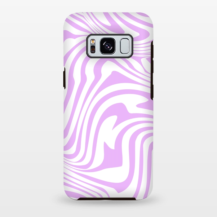 Galaxy S8 plus StrongFit Modern retro lila waves by Martina