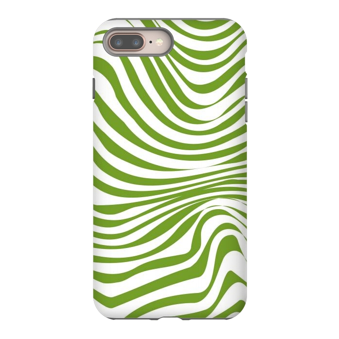 iPhone 7 plus StrongFit Modern retro cool green waves by Martina