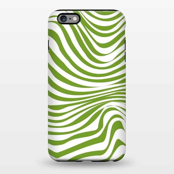 iPhone 6/6s plus StrongFit Modern retro cool green waves by Martina
