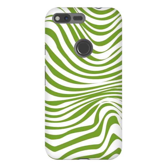 Pixel XL StrongFit Modern retro cool green waves by Martina