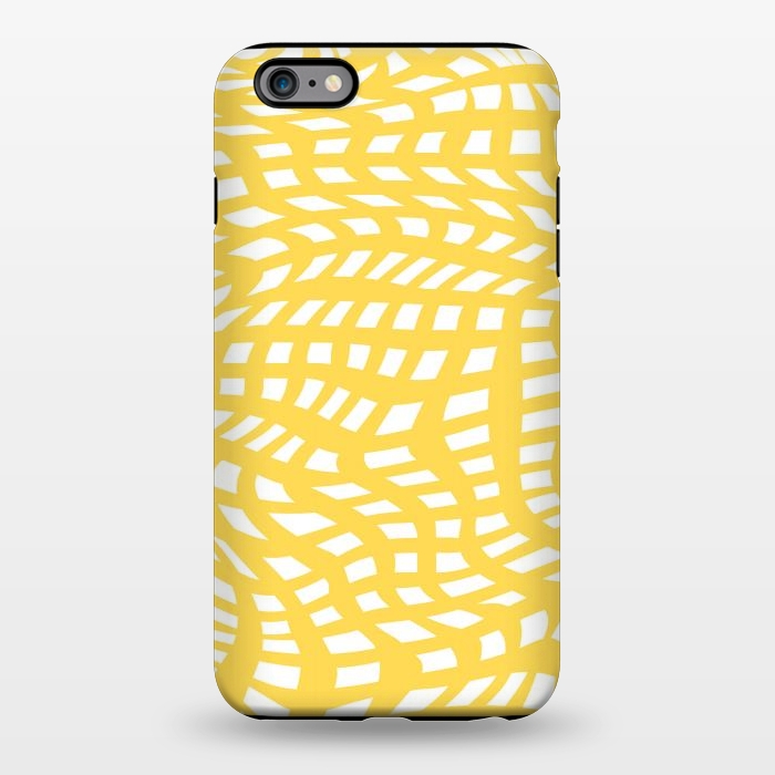 iPhone 6/6s plus StrongFit Modern retro yellow cubes by Martina