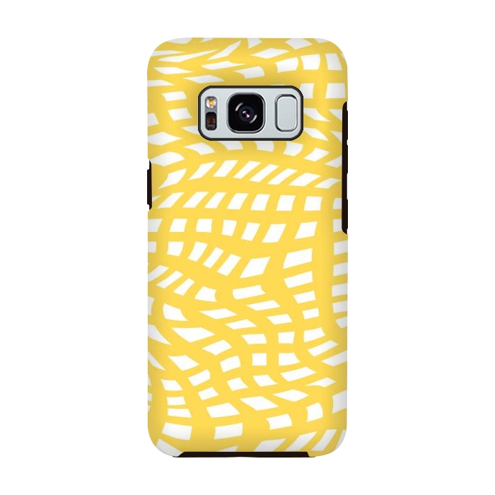 Galaxy S8 StrongFit Modern retro yellow cubes by Martina