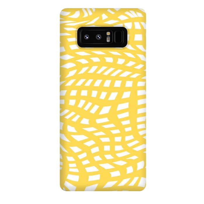 Galaxy Note 8 StrongFit Modern retro yellow cubes by Martina