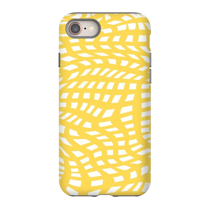 iPhone 8 StrongFit Modern retro yellow cubes by Martina