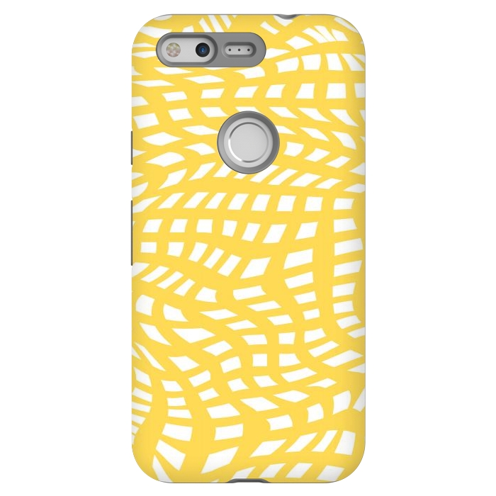 Pixel StrongFit Modern retro yellow cubes by Martina
