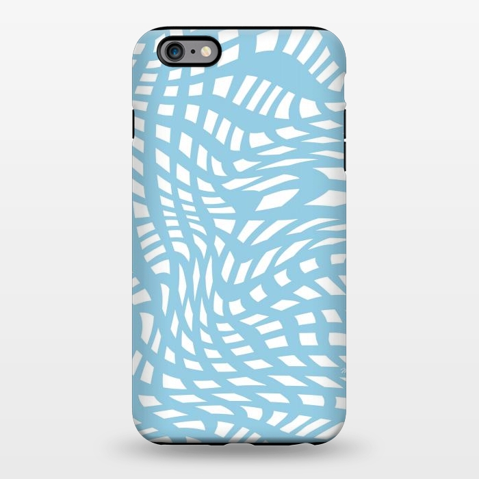 iPhone 6/6s plus StrongFit Modern retro blue wave cubes by Martina