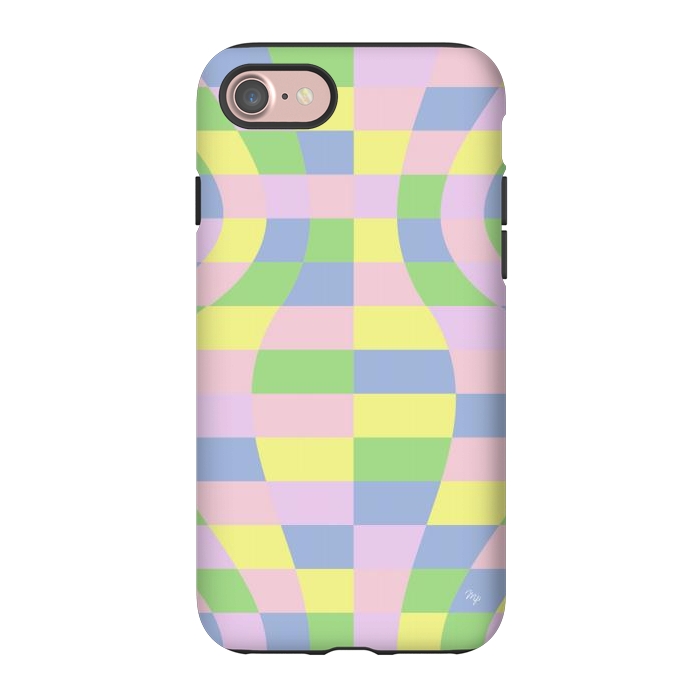 iPhone 7 StrongFit Modern Retro pastel cubes by Martina