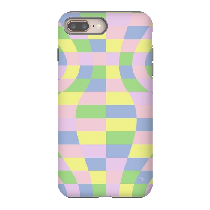iPhone 7 plus StrongFit Modern Retro pastel cubes by Martina