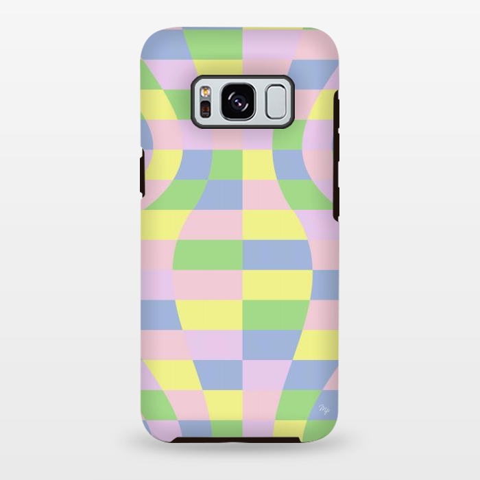 Galaxy S8 plus StrongFit Modern Retro pastel cubes by Martina