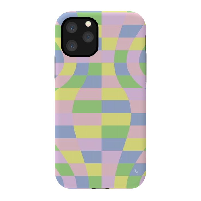 iPhone 11 Pro StrongFit Modern Retro pastel cubes by Martina