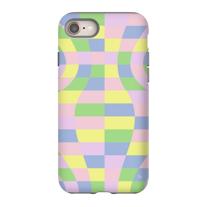 iPhone SE StrongFit Modern Retro pastel cubes by Martina