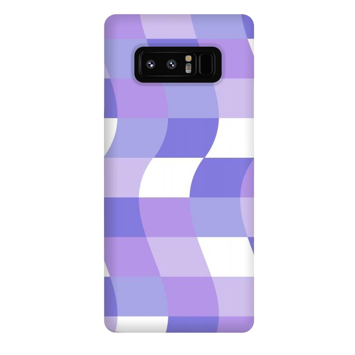 Galaxy Note 8 StrongFit Modern retro purple cube waves by Martina