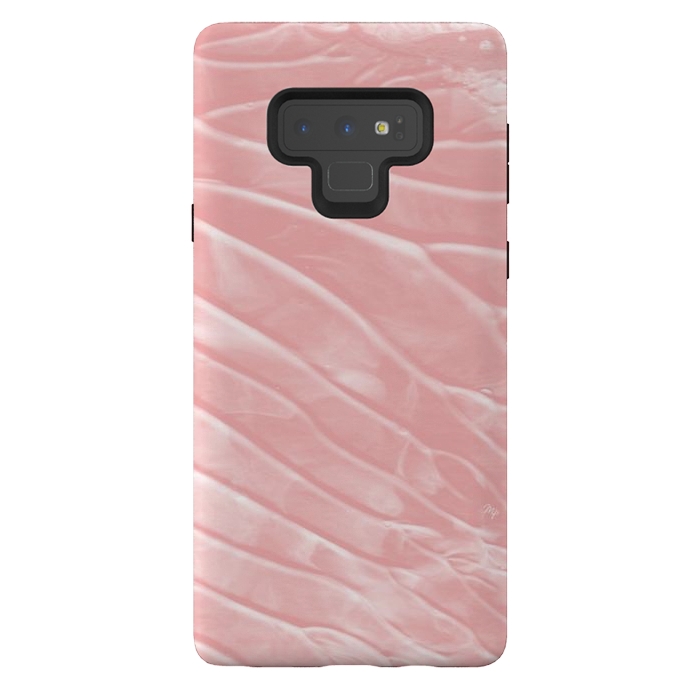 Galaxy Note 9 StrongFit Elegant Organic pink paint by Martina
