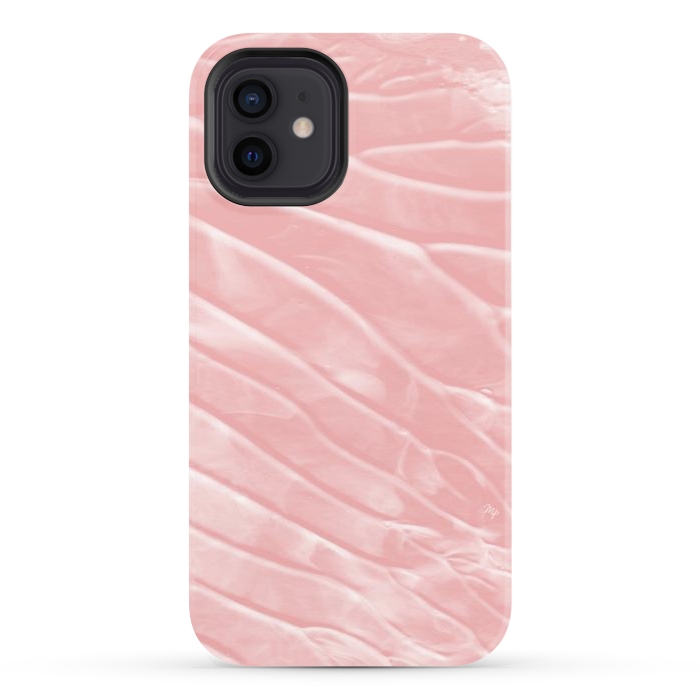 iPhone 12 StrongFit Elegant Organic pink paint by Martina