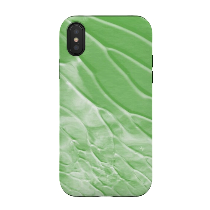 iPhone Xs / X StrongFit Modern organic green paint by Martina