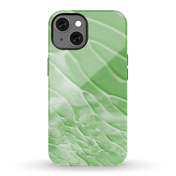 iPhone 13 StrongFit Modern organic green paint by Martina