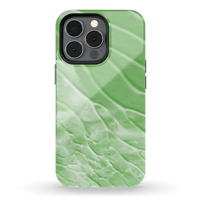 iPhone 13 pro StrongFit Modern organic green paint by Martina