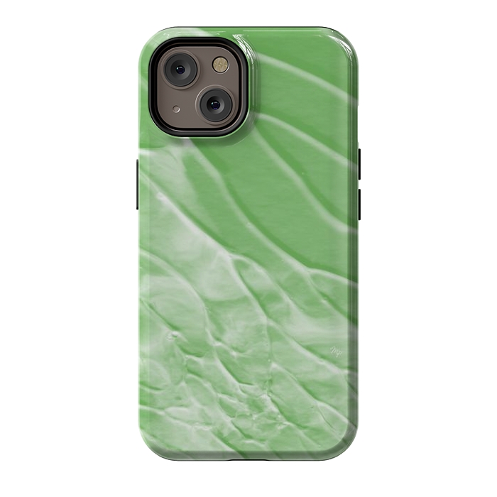 iPhone 14 StrongFit Modern organic green paint by Martina