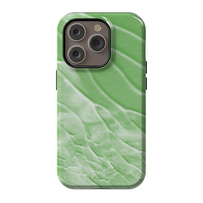 iPhone 14 Pro StrongFit Modern organic green paint by Martina